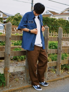 「LOOPのアイテム」を使った、しゃちょーさん（メンズ・169cm）の夏コーディネート
