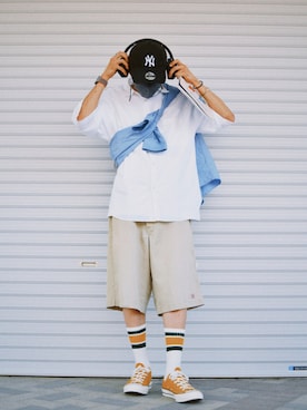 しゃちょーさんの（NEW ERA | ニューエラ）を使ったコーディネート