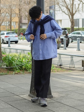 「CHAPS（チャップス）のアイテム」を使った、しゃちょーさん（メンズ・169cm）の春コーディネート