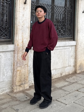 「アイテム（モカシン/デッキシューズ）」を使った、しゃちょーさん（メンズ・169cm）の秋コーディネート