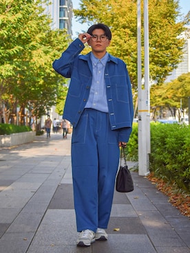 「CHAPS（チャップス）のアイテム」を使った、しゃちょーさん（メンズ・169cm）の秋コーディネート