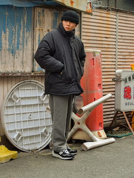 「FREAK'S STORE（フリークスストア）のFREAK'S STORE/フリークスストア PRIMALOFT JACKET/プリマロフトジャケット/FREAK'S　STORE/フリークスストア（ダウンジャケット/コート）」を使った、しゃちょーさん（メンズ・169cm）の冬コーディネート