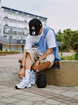 「LOOPのアイテム」を使った、しゃちょーさん（メンズ・169cm）の夏コーディネート