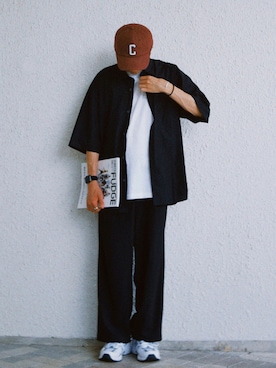 「LOOPのアイテム」を使った、しゃちょーさん（メンズ・169cm）の夏コーディネート