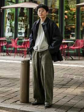 「アイテム（スウェット）」を使った、しゃちょーさん（メンズ・169cm）の秋コーディネート