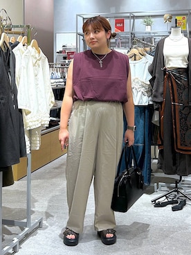 「アイテム（ボストンバッグ）」を使った、なっちゃんさん（レディース・160cm・20代）の夏コーディネート