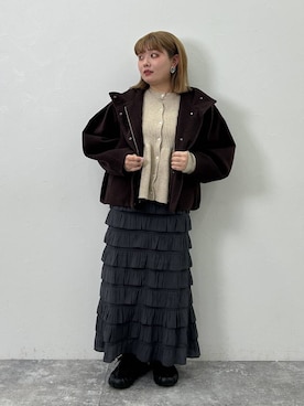 「アイテム（ピアス（両耳用））」を使った、なっちゃんさん（レディース・160cm・20代）の秋コーディネート