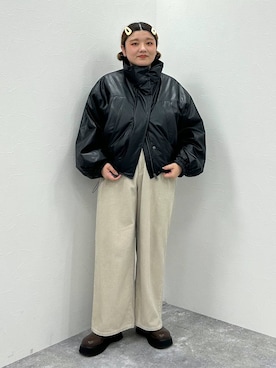 「アイテム（ヘアピン）」を使った、なっちゃんさん（レディース・160cm）の秋コーディネート