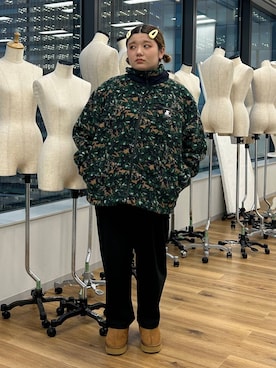 「アイテム（ヘアピン）」を使った、なっちゃんさん（レディース・160cm）の秋コーディネート