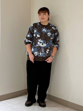 「アイテム（シュシュ）」を使った、なっちゃんさん（レディース・160cm）の秋コーディネート