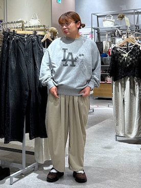 「アイテム（スウェット）」を使った、なっちゃんさん（レディース・160cm・20代）の夏コーディネート