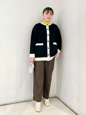 「アパレルスタッフ」｜「アイテム（ブーツ）」を使った、なっちゃんさん（レディース・160cm）の冬コーディネート