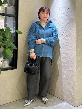 「LOWRYS FARM（ローリーズファーム）のチェーンネックレス　976398（ネックレス）」を使った、なっちゃんさん（レディース・160cm）の春コーディネート