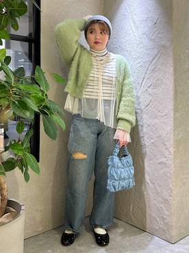 「アイテム（ニットキャップ/ビーニー、グレー系）」を使った、なっちゃんさん（レディース・160cm）の冬コーディネート