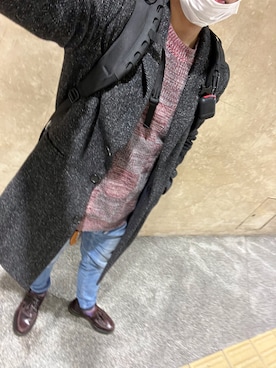 「Paul Smith（ポールスミス）のアイテム（チェスターコート）」を使った、ゆーき@相互フォローさん（メンズ・167cm）の冬コーディネート