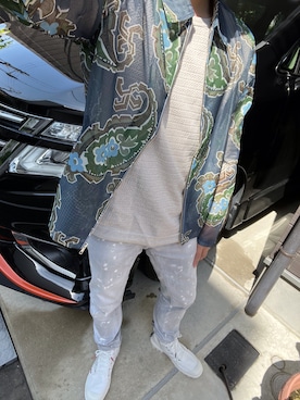 「STUSSY（ステューシー）のアイテム（ブルゾン）」を使った、ゆーき@相互フォローさん（メンズ・167cm）の春コーディネート