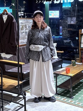 「niko and...（ニコアンド）のオリジナルカラーキャップ（キャップ、グレー系）」を使った、おでんさん（レディース・153cm）の春コーディネート