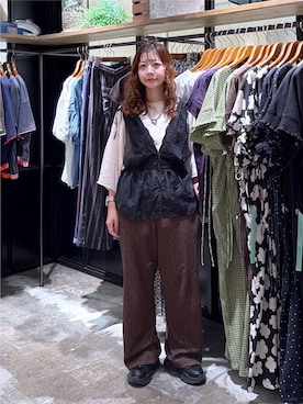「niko and...（ニコアンド）のヴィンテージミニ裏毛Tシャツ（Tシャツ/カットソー、ホワイト系）」を使った、おでんさん（レディース・153cm）の夏コーディネート