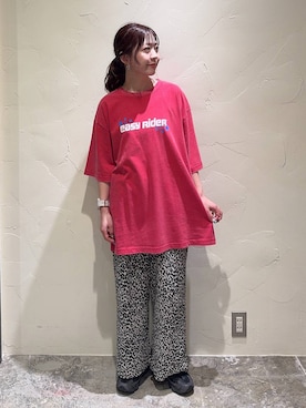 「niko and...（ニコアンド）のDRYクシュイージーパンツ（その他パンツ、ホワイト系）」を使った、おでんさん（レディース・153cm）の夏コーディネート