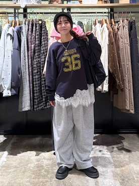 「アイテム（スウェット）」を使った、おでんさん（レディース・152cm・30代）の秋コーディネート