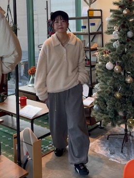 「アイテム（ポロシャツ）」を使った、おでんさん（レディース・152cm）の冬コーディネート