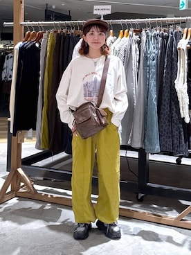 「アイテム（ハンチング/ベレー帽）」を使った、おでんさん（レディース・152cm・20代）の秋コーディネート