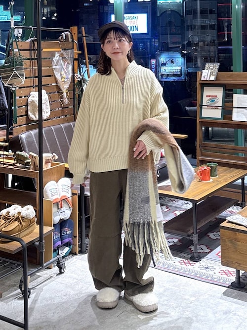 バックキルトZIPニットプルオーバー（ニット/セーター）｜niko and