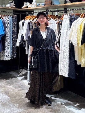 「メンズライク」｜「アイテム（チュニック）」を使った、おでんさん（レディース・152cm）の夏コーディネート