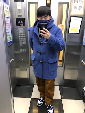 「EDWIN（エドウィン）のアイテム（ダッフルコート）」を使った、ryouta0319さん（メンズ・165cm）の冬コーディネート