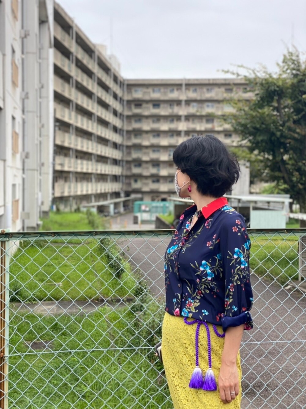 「愛知県岡崎市レトロカルチャー、愛知県、サブスク、レトサブ、レトロ」｜「和着物の帯締めのアイテム（その他小物、パープル系）」を使った、レトロカルチャーさん（メンズ・172cm）の秋コーディネートの1枚目の写真