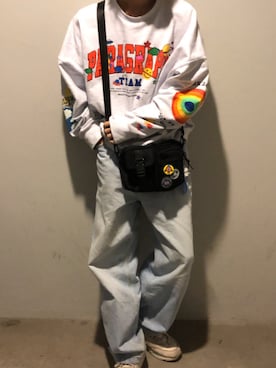 「アイテム（デニムパンツ、その他）」を使った、ずーさん（メンズ・172cm）の秋コーディネート