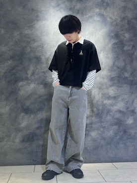 「ラガーシャツ」｜shuji22さん（メンズ・170cm）の夏コーディネート