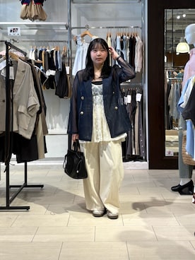 「Thevon（ゼボン）のレースキャミチュニック（チュニック、ホワイト系）」を使った、mayuuu528さん（レディース・158cm）の春コーディネート