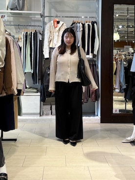 「Thevon（ゼボン）のベルトミュール（パンプス、ブラック系）」を使った、mayuuu528さん（レディース・158cm）の春コーディネート