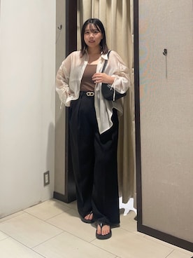 「ぽっちゃり」｜mayuuu528さん（骨格ストレート・レディース・158cm）の夏コーディネート