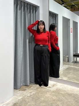 「アイテム（ベルト）」を使った、mayuuu528さん（レディース・158cm）の秋コーディネート