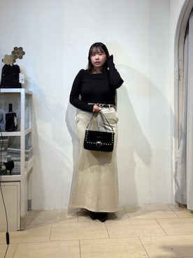 「アイテム（ベルト）」を使った、mayuuu528さん（レディース・158cm）の秋コーディネート