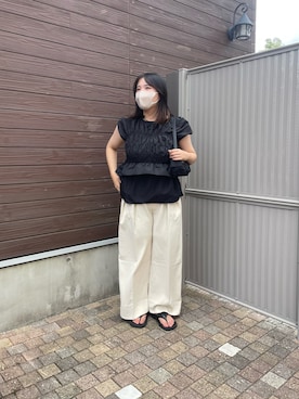 「ぽっちゃり」｜mayuuu528さん（骨格ストレート・レディース・158cm）の夏コーディネート
