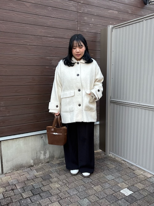 セール】ステンカラーシャギーミドルコート（その他アウター）｜Thevon