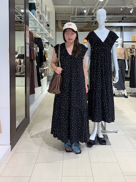 「Thevon（ゼボン）の【Yuna企画】マルチキルティングチェーンBAG（トートバッグ、ブラウン系）」を使った、mayuuu528さん（レディース・158cm）の秋コーディネート
