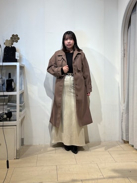 「アイテム（ベルト）」を使った、mayuuu528さん（レディース・158cm）の秋コーディネート