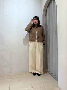 「アイテム（ブルゾン）」を使った、mayuuu528さん（レディース・158cm）の秋コーディネート