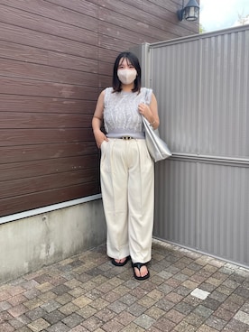 「ぽっちゃり」｜mayuuu528さん（骨格ストレート・レディース・158cm）の夏コーディネート