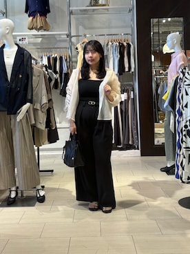 「Thevon（ゼボン）のGLDライントングサンダル（サンダル、ブラック系）」を使った、mayuuu528さん（レディース・158cm）の春コーディネート