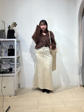 「アイテム（ベルト）」を使った、mayuuu528さん（レディース・158cm）の秋コーディネート