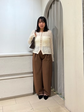 「アイテム（キャミソール）」を使った、mayuuu528さん（レディース・158cm）の秋コーディネート