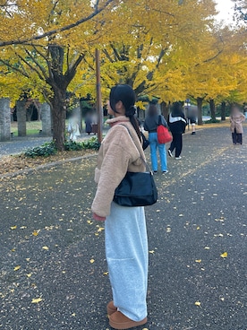 「アイテム（スウェットパンツ）」を使った、nnfashionさん（レディース・163cm）の秋コーディネート