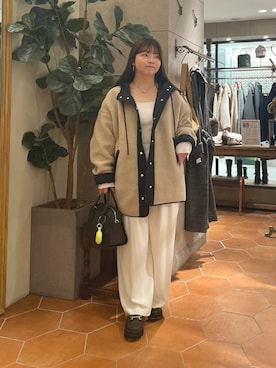 「アイテム（チョーカー）」を使った、さこちゃんさん（レディース・155cm）の秋コーディネート