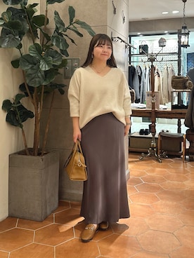 「アイテム（チョーカー）」を使った、さこちゃんさん（レディース・155cm）の冬コーディネート