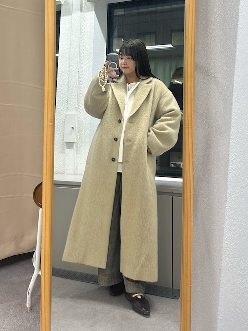 【新品・美品】シャギーロングチェスターコート GeeRA コート チェスターコート シャギーロングチェスターコート